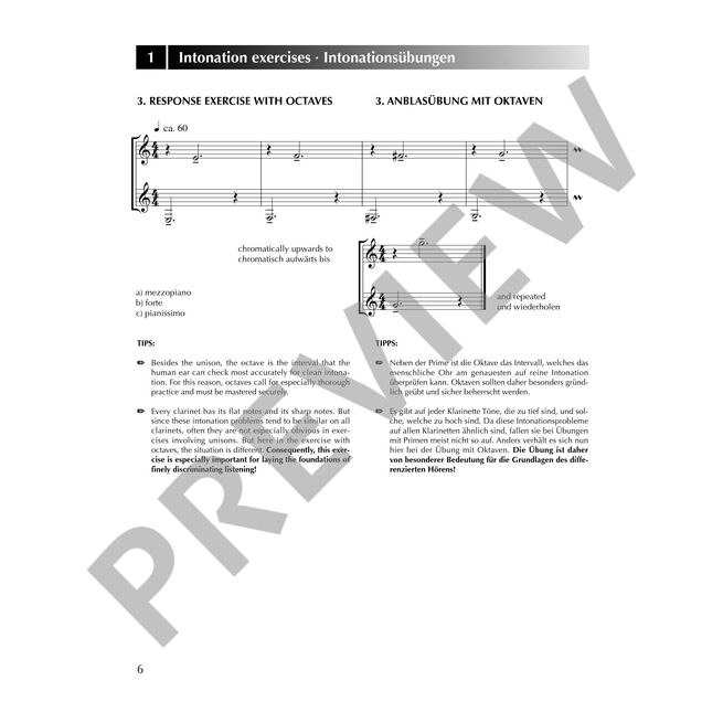 WEHLE, REINER.- CLARINET FUNDAMENTALS VOL.3 INTONATION SAMPLE 2